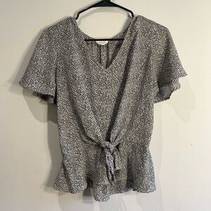 Target Brand-Sienna Sky Size S, black/grey/white leopard print top